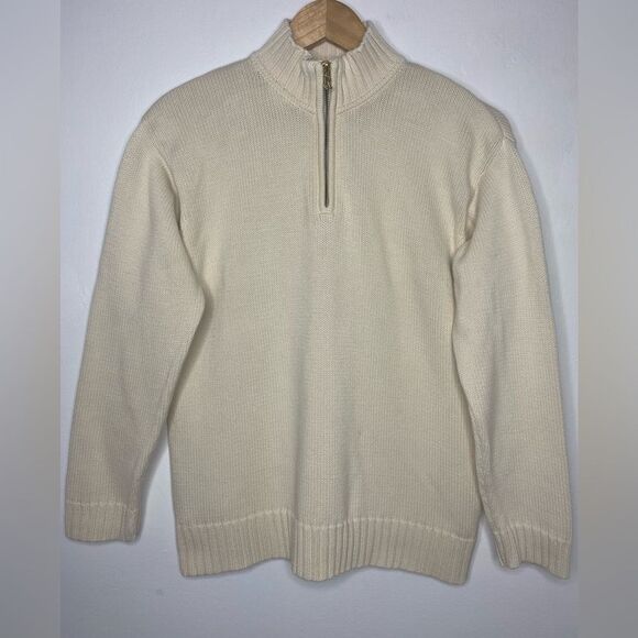 Lauren Ralph Lauren Sweaters - Lauren Ralph Lauren Quarter Zip-Up Knit Sweater Size Small Preppy Chunky